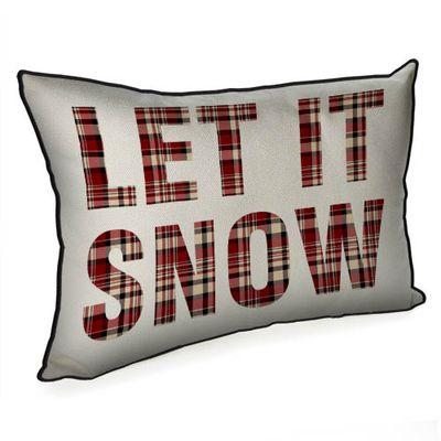 Подушка декоративна (мішковина) 45х32 см «Let snow»