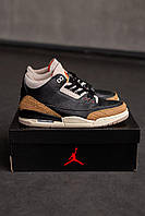 Білі шкіряні чоловічі кросівки Jordan 3 Retro «Desert Elephan» / Демісезонні кросівки Джордан 3