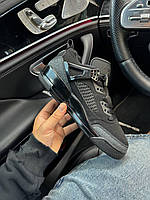 Чорні жіночі шкіряні кросівки Nike Air Jordan 3 Retro Black Cat / Демісезон Найк аїр Джордан 3