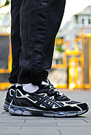 Зимові чорні замшеві чоловічі термо кросівки Asics Gel-NYC Gore-Tex / Водонепроникні Асікс Гель Гортекс