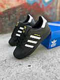 Чорні шкіряні чоловічі кросівки Adidas Superstar, фото 2
