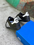 Чорні шкіряні чоловічі кросівки Adidas Superstar, фото 3