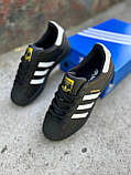 Чорні шкіряні чоловічі кросівки Adidas Superstar, фото 4