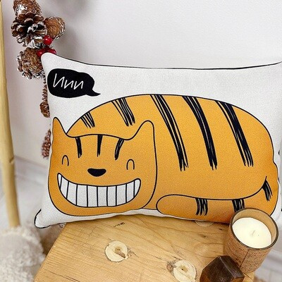 Подушка декоративна 45х32 см (мішковина) «Ії»