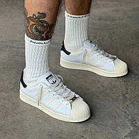 Білі шкіряні чоловічі кросівки Adidas Superstar