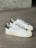 Білі шкіряні чоловічі кросівки Adidas Superstar, фото 3