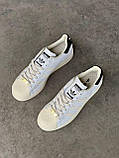 Білі шкіряні чоловічі кросівки Adidas Superstar, фото 6