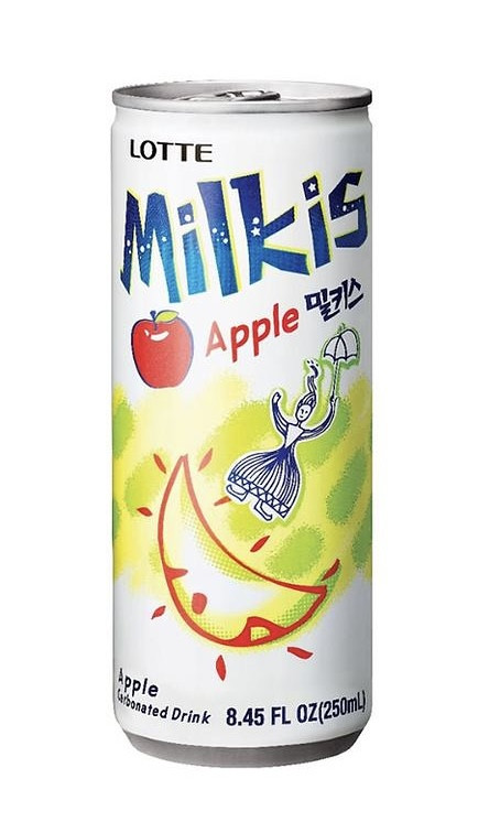Корейський напій Мілкіс, яблуко, Lotte 250 мл