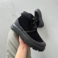 Зимові чорні замшеві чоловічі Уггі Ugg Neumel Hybrid Black на хутрі водонепроникні черевики УГГ