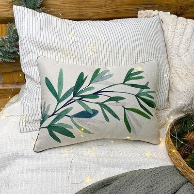 Подушка декоративна 45х32 см (мішковина) «Вітка»