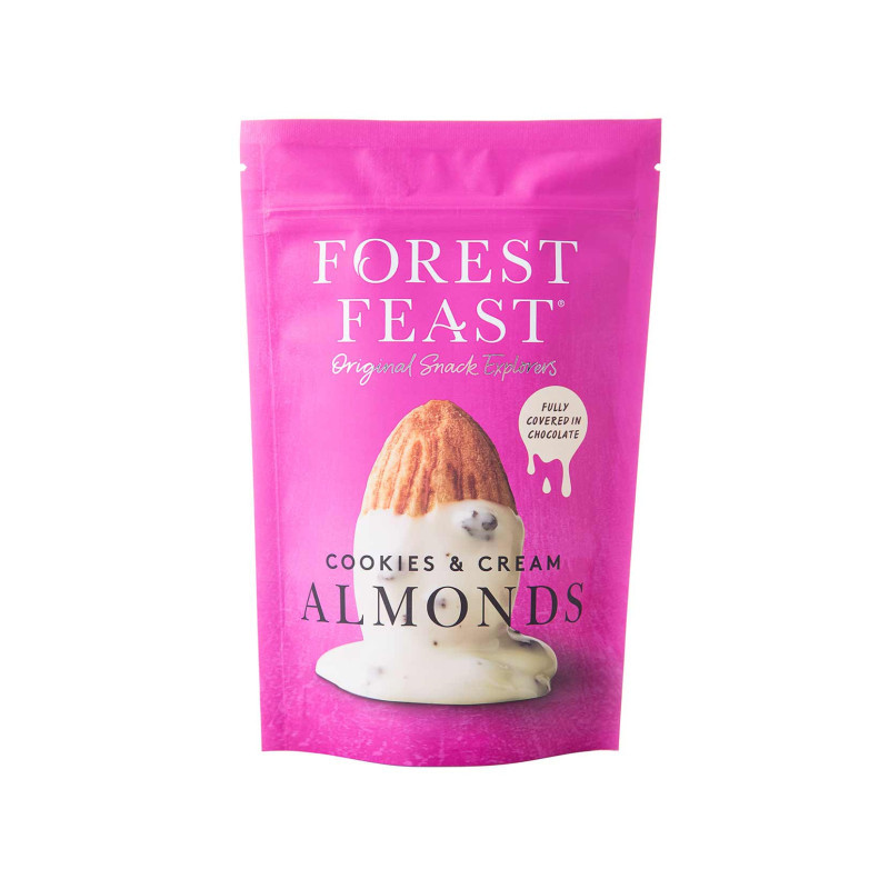 Мигдаль у білому шоколаді зі шматочками печива Forest Feast, 120 г, фото 1