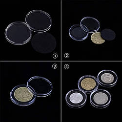 Капсули для монет від 20 мм до 40 мм — 5 шт./набір. (Капсула універсальна холдер)