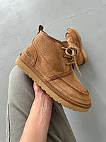 Зимові коричневі замшеві чоловічі Уггі Ugg Neumel Moc Boot Chestnut на хутрі водонепроникні черевики УГГ