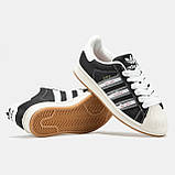 Чорні шкіряні чоловічі кросівки Adidas Superstar x Korn Демісезонні кросівки Адідас Суперстар, фото 2