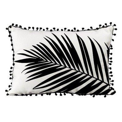 Подушка декоративна (мішковина) 45х32 см із помпонами «Папоролотник»