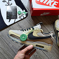 Бежеві шкіряні чоловічі кросівки Nike Air Max Terrascape 90 'Rattan'