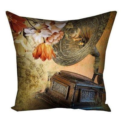 Подушка з принтом 50x50 см «Грамофон»