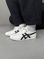 Білі шкіряні жіночі кросівки Asics Onitsuka Tiger Mexico Асікс Тайгер Демісезонні повсякденні купити