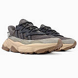 Сірі шкіряні чоловічі кросівки Adidas Ozweego Демісезонні кросівки Адідас Озвіго, фото 4