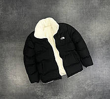 Зимова двостороння чорна чоловіча куртка The North Face / Стильний пуховик