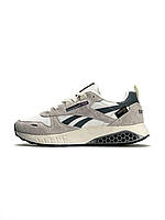 Світло-сірі замшеві чоловічі кросівки Reebok Classic Leather Hexalite Демісезонні кросівки Рібок класік