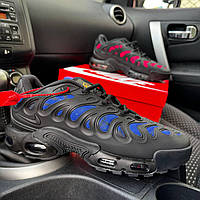 Чорні чоловічі кросівки Nike Air Max TN Plus Drift black violet blue / Демісезонні Найк Тн Дріфт