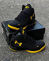 Чорні баскетбольні чоловічі кросівки Under Armour Curry 1 Championship Pack Високі кросівки демісезонні Андер Армор Карі