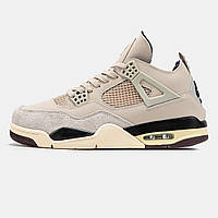 Бежеві чоловічі шкіряні кросівки Nike Air Jordan 4 A Ma Maniere Демісезон Найк аїр Джордан 4