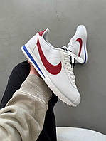 Білі шкіряні жіночі кросівки кроссовки Nike Classic Cortez Leather Forrest Gump Демісезонні кеди Найк Кортез