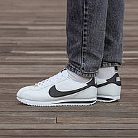 Білі шкіряні чоловічі кросівки Nike Classic Cortez Leather Демісезонні кеди Найк Кортез Класік