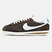 Коричневі замшеві чоловічі кросівки Nike Cortez Brown Демісезонні кеди Найк Кортез