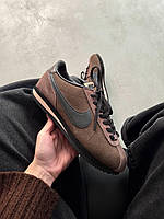 Коричневі замшеві чоловічі кросівки Nike Cortez Brown Демісезонні кеди Найк Кортез