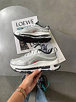 Срібні шкіряні чоловічі кросівки Nike Air Max 97 Futura Silver White Демісезонні Найк Аір Макс 97