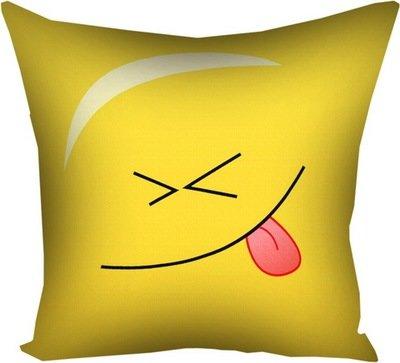 Подушка з принтом 50x50 см «Підморгуючий смайл»
