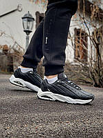 Чорні шкіряні чоловічі кросівки Nike Hot Step 2 Демісезонні Найк Хот Степ