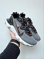 Сірі текстильні чоловічі кросівки Nike React Vision Демісезонні Найк Реакт Віжн