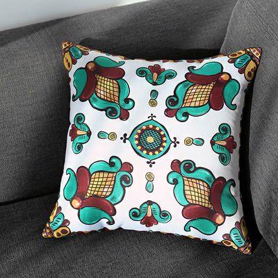 Подушка декоративна 45х45 см (мішковина) Косівський мотив