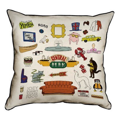 Подушка декоративна 45х45 см (мішковина) Central perk Friends