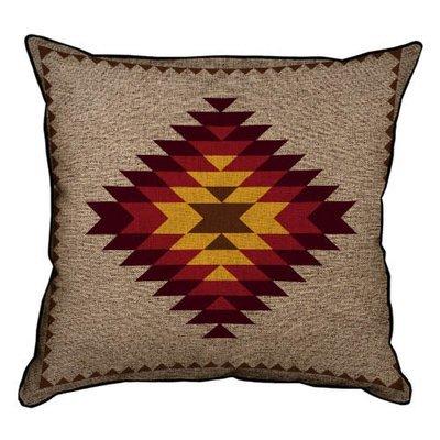 Подушка декоративна 45х45 см (мішковина) Орнамент навахо