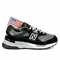 Чорні замшеві чоловічі кросівки New Balance 992 / Демісезонні кросівки Нью Беланс 992