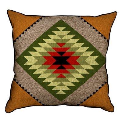Подушка декоративна 45х45 см (мішковина) Орнамент