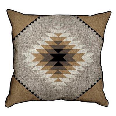 Подушка декоративна 45х45 см (мішковина) Орнамент