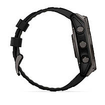Garmin Fenix 8 Solar cмарт-часы 51 мм Sapphire Carbon Gray Titanium with Black Silicone Band 010-02907-11, фото 5