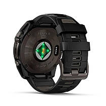 Garmin Fenix 8 Solar cмарт-часы 51 мм Sapphire Carbon Gray Titanium with Black Silicone Band 010-02907-11, фото 4
