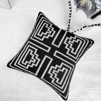 Подушка декоративна 45х45 см (мішковина) Pattern