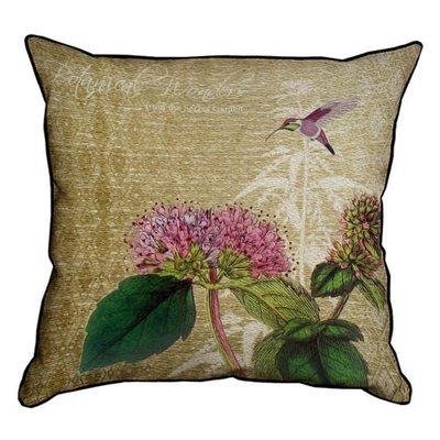 Подушка декоративна 45х45 см (мішковина) Botanical wonders