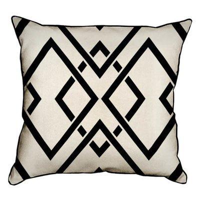 Подушка декоративна 45х45 см (мішковина) Орнамент з ромбів
