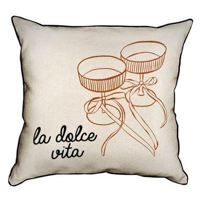 Подушка декоративна 45х45 см (мішковина) La dolce vita