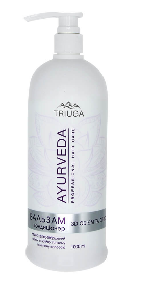 Бальзам-кондиціонер Triuga Ayurveda 3D об'єм та блиск 1000 мл