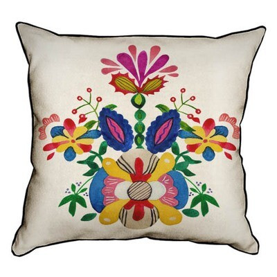 Подушка декоративна 45х45 см (мішковина) Фантазія